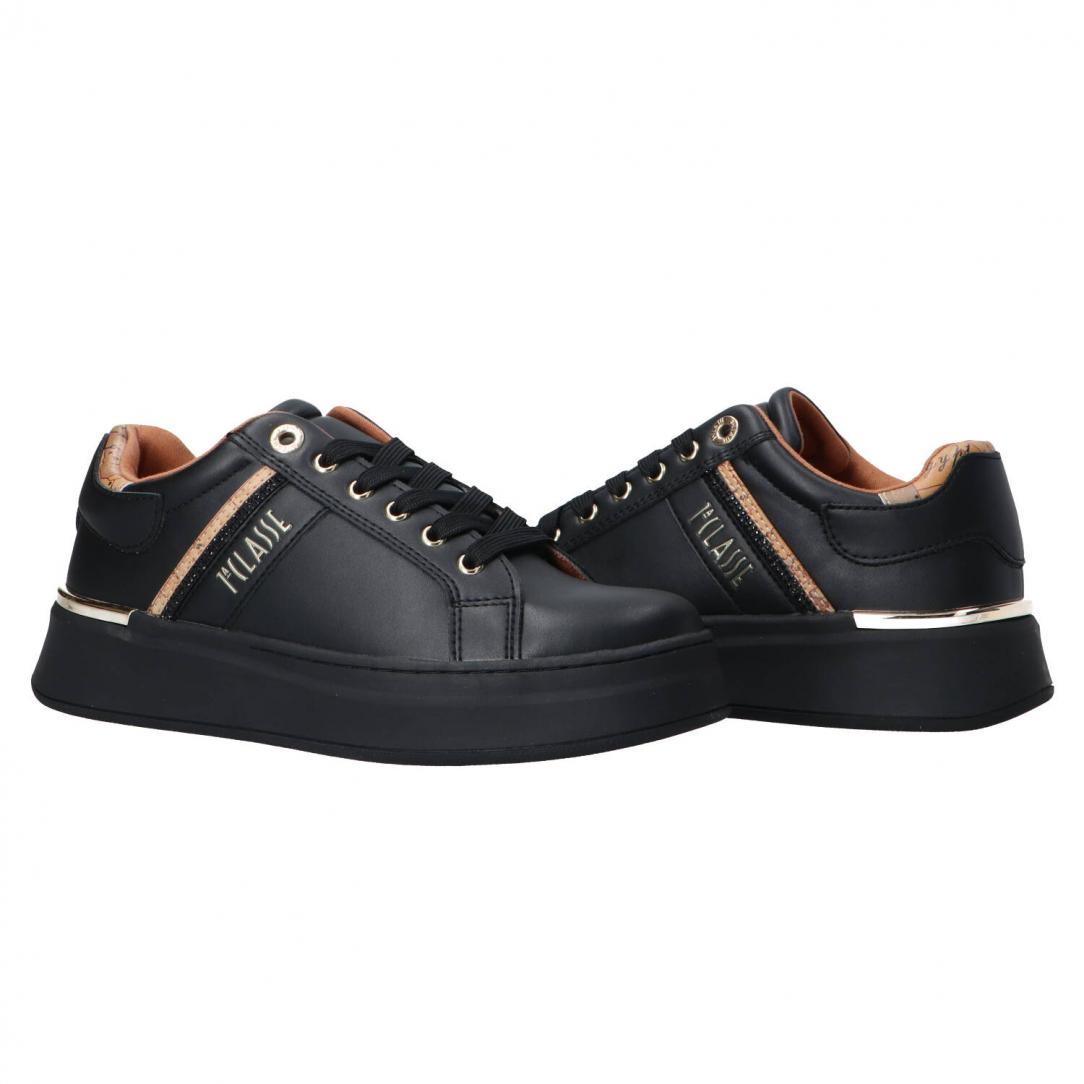 Stringata pelle e geo N 2266 0289 Nero 3