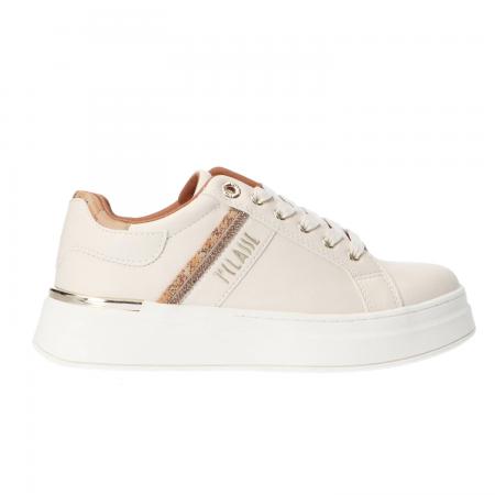 Sneakers Donna Stringata pelle e geo N...