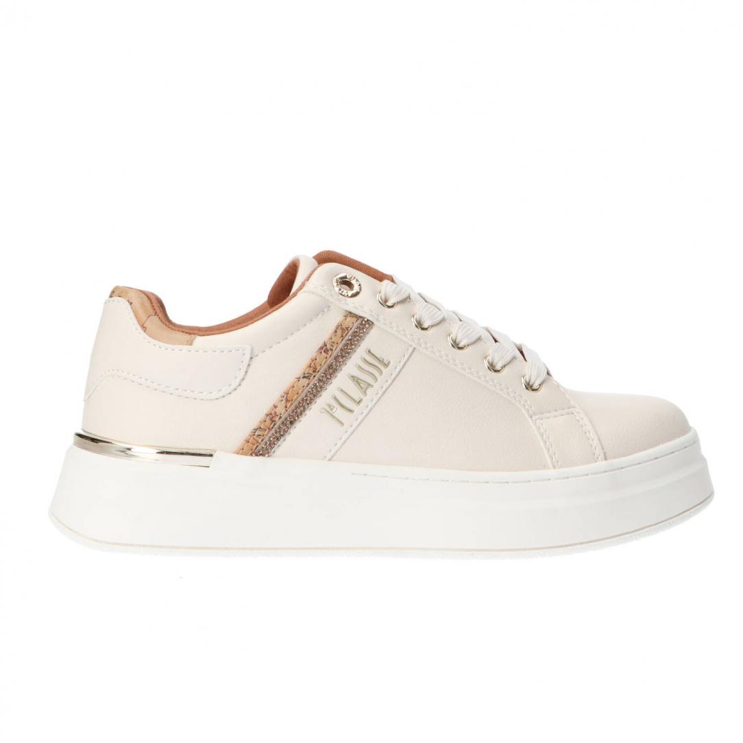 Stringata pelle e geo N 2266 0289 Bianco Panna 1