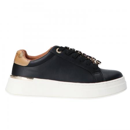 Sneakers Donna Bassa allacciata strass N...