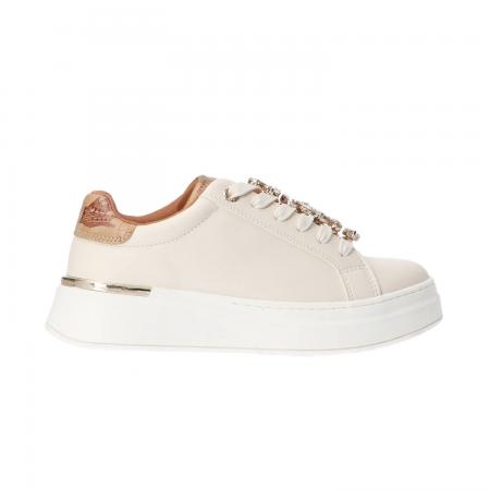 Sneakers Donna Bassa allacciata strass N...