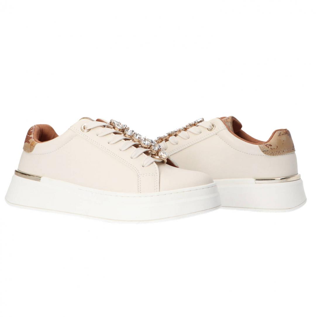 Bassa allacciata strass N 2270 0289 Bianco Panna 3