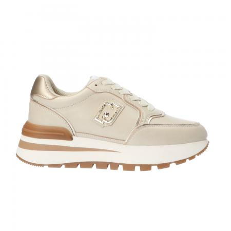 Sneakers Donna Amazing 25 calf platform Beige