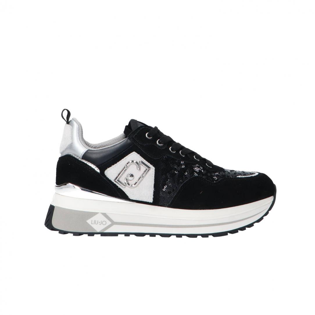 Maxi wonder 01 suede e paillettes Nero 1