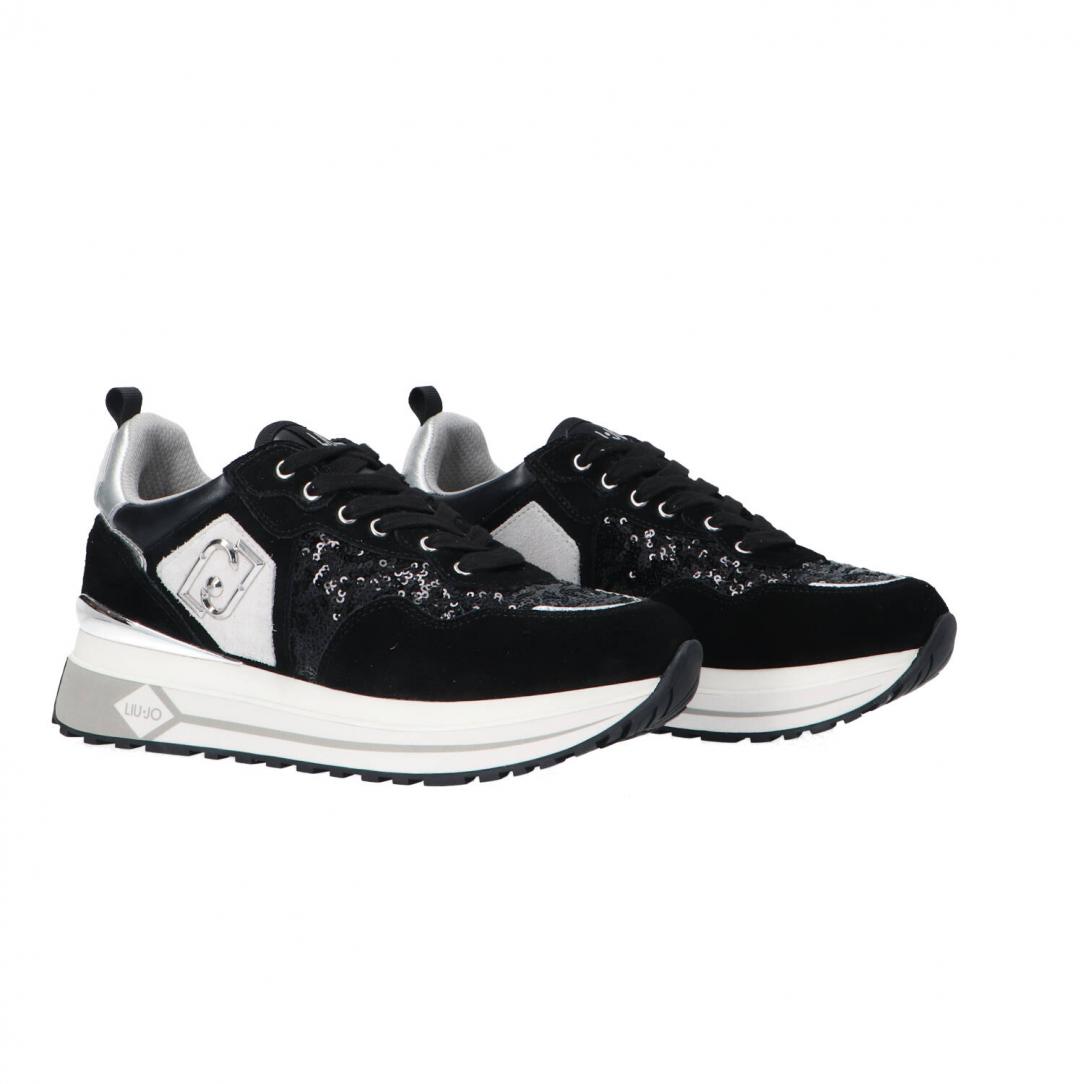 Maxi wonder 01 suede e paillettes Nero 2