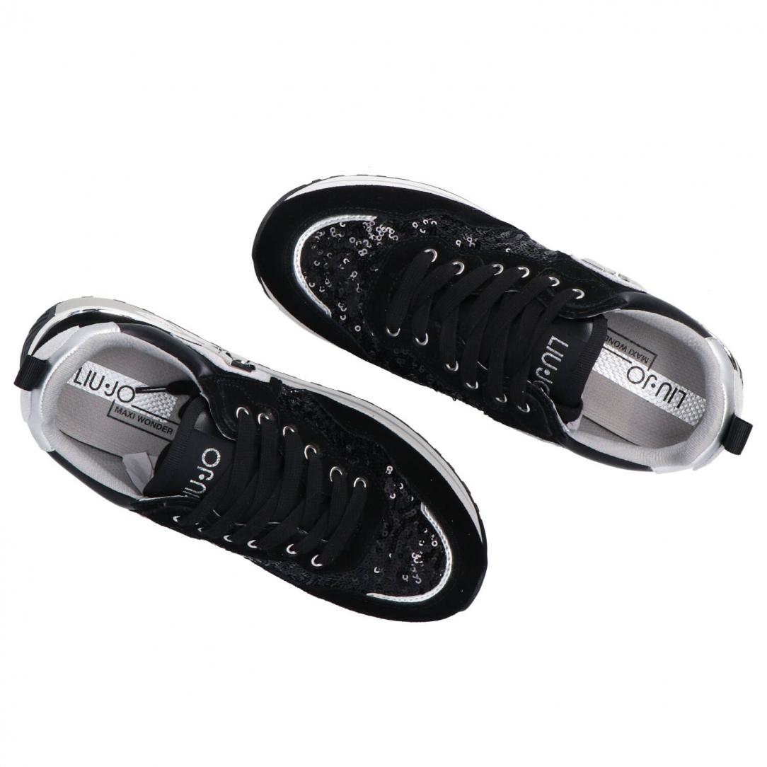 Maxi wonder 01 suede e paillettes Nero 5