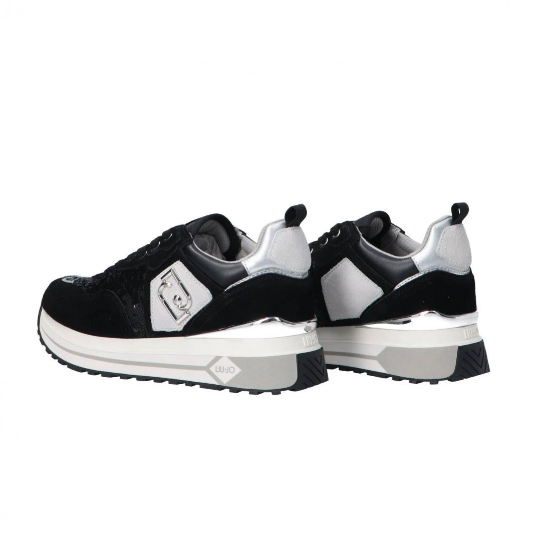 Maxi wonder 01 suede e paillettes Nero 4