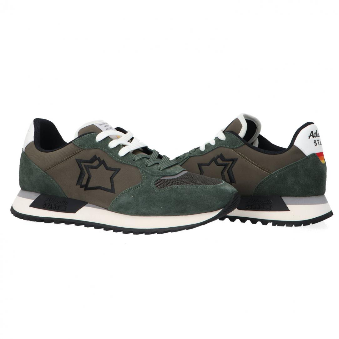 Mennea pelle e suede Verde scuro 3