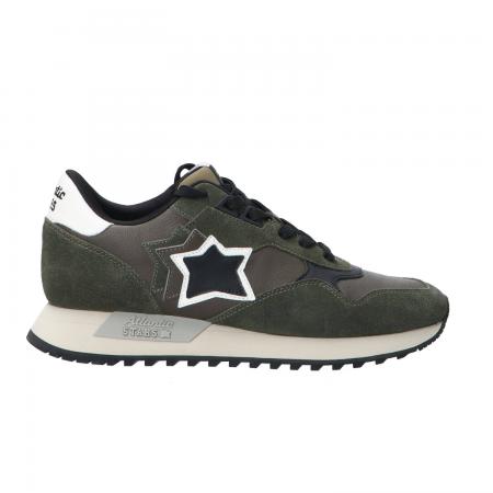 Sneakers Uomo Draco pelle e suede Verde...