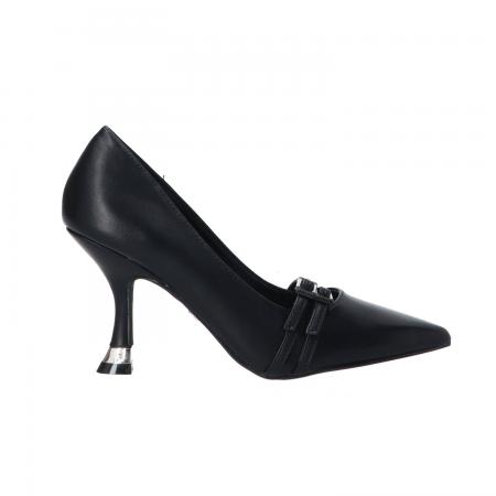 Decolletes Donna GP856 doppia fibbia Nero