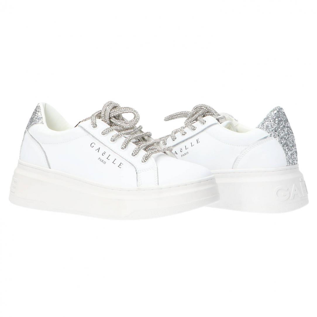 New Addict leather platform Argento 3