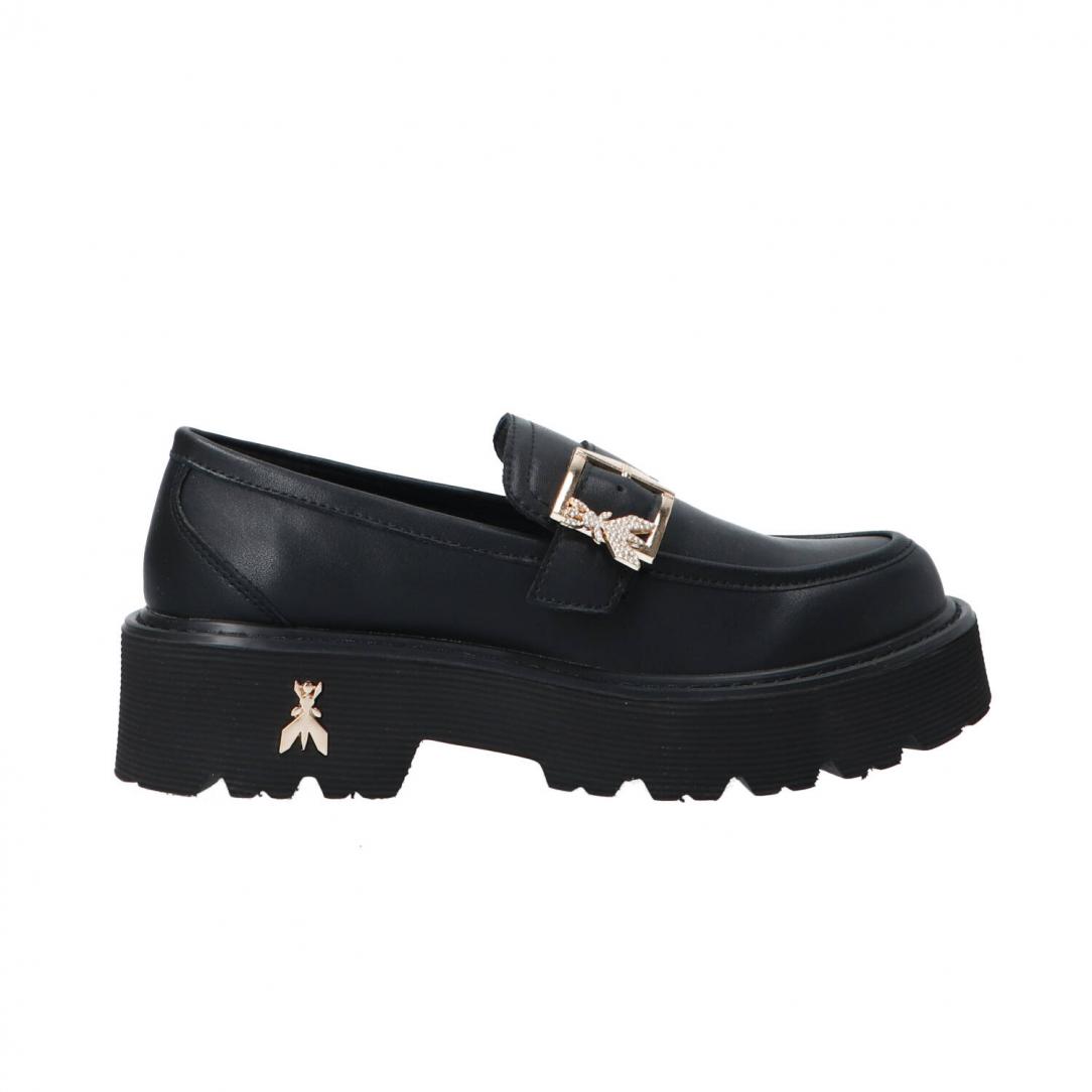 PPJ963 Vitello fibbia logo strass Nero PPJ963 Vitello fibbia logo strass Nero 1