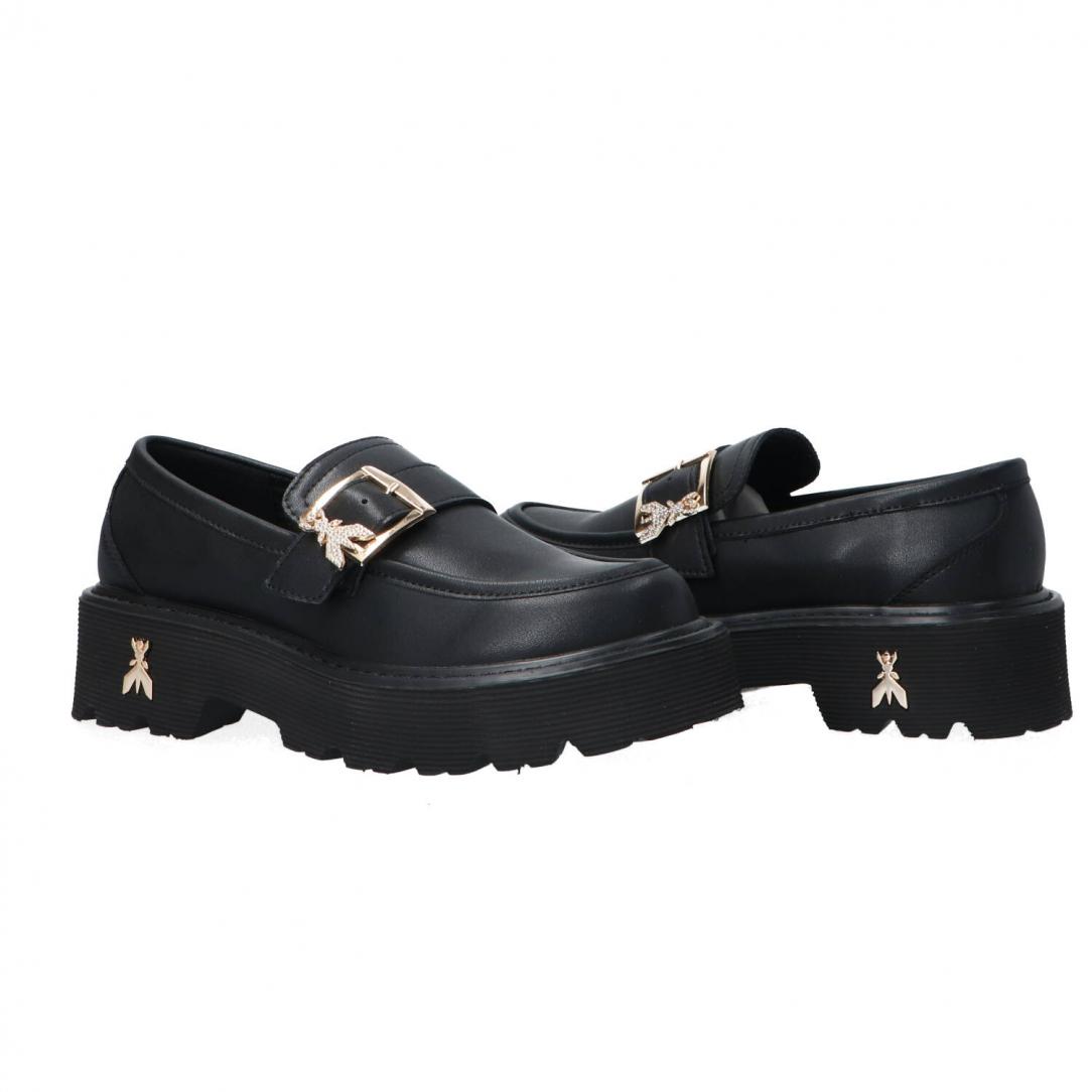 PPJ963 Vitello fibbia logo strass Nero PPJ963 Vitello fibbia logo strass Nero 3