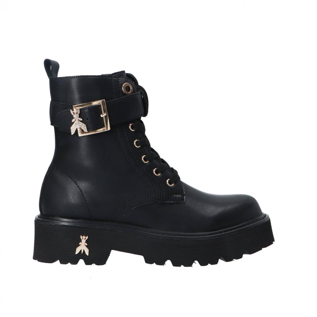 PPJ966 Vitello fibbia logo strass Nero PPJ966 Vitello fibbia logo strass Nero 1