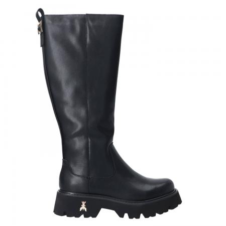 Stivaletti E Stivali Donna PPJ973 Vitello logo gold Nero