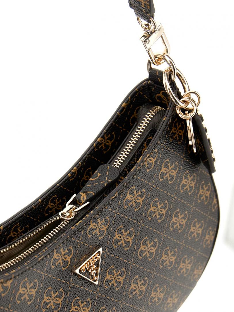 NOELLE II TOP ZIP LOGO METALLIC Marrone monogram 3