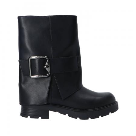 Stivaletti E Stivali Donna GR560 Maxi fibbia Nero