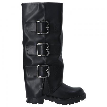 Stivaletti E Stivali Donna GR559 Triple fibbie Nero