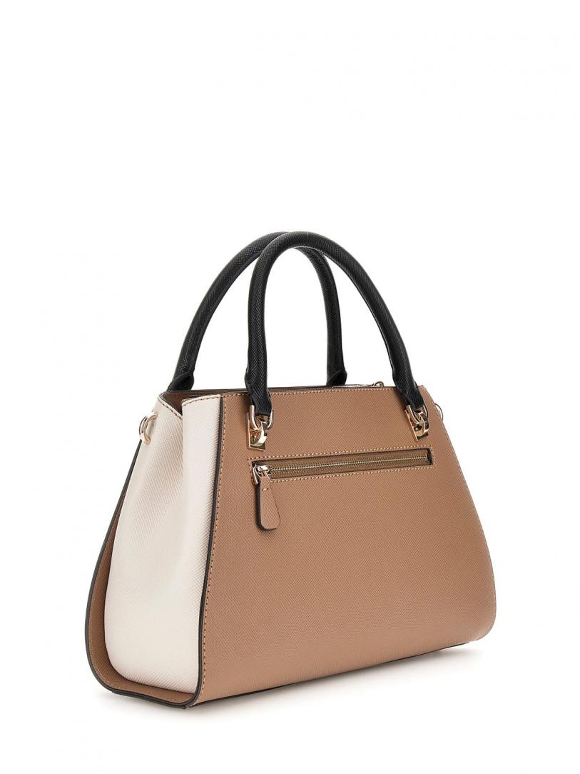 NOELLE II LUX SATCHEL METALLIC LOGO Beige 3