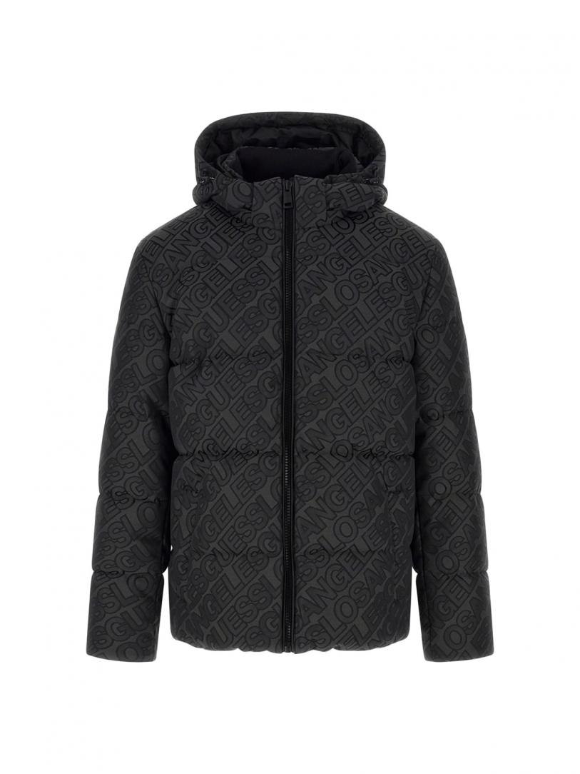 ALLOVER LOGO PUFFA JACKET Nero ALLOVER LOGO PUFFA JACKET Nero 1