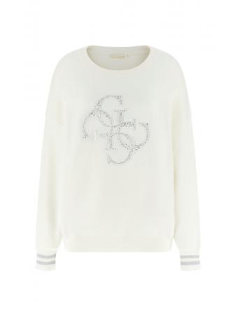 Maglioni Donna LS CN SYLVIE LOGO SWTR Bianco