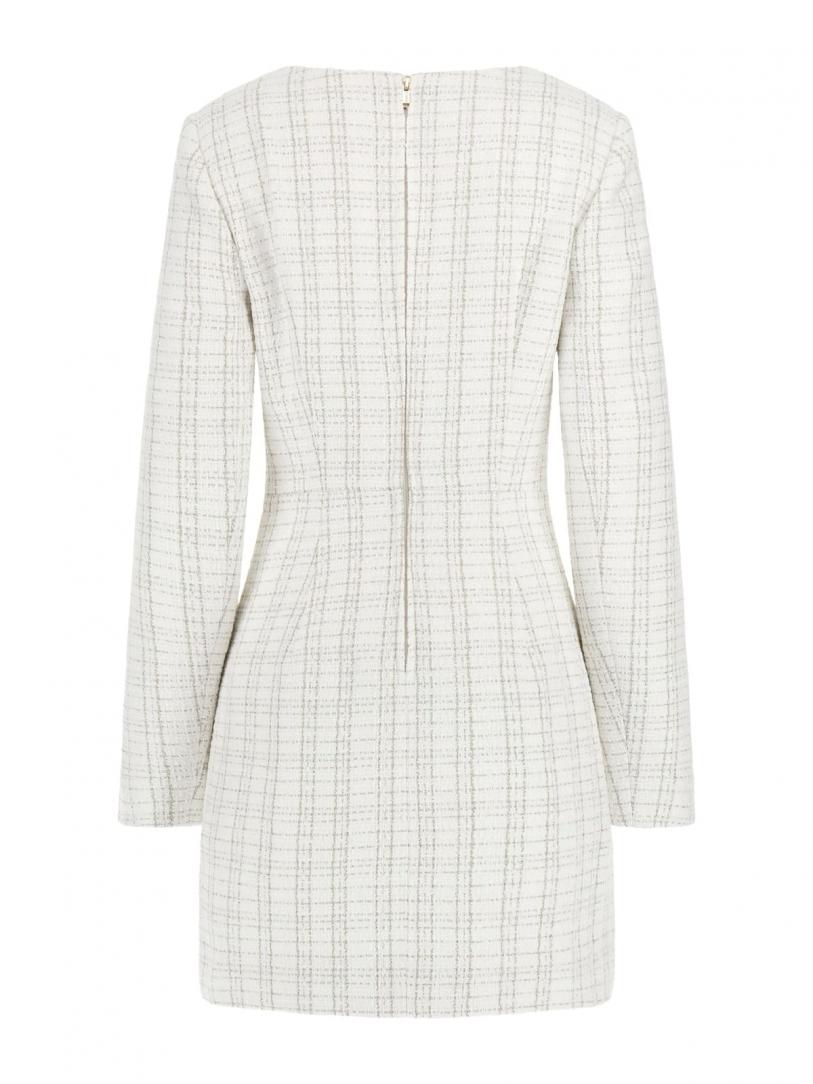 LS SANDRA TWEED DRESS Bianco LS SANDRA TWEED DRESS Bianco 2