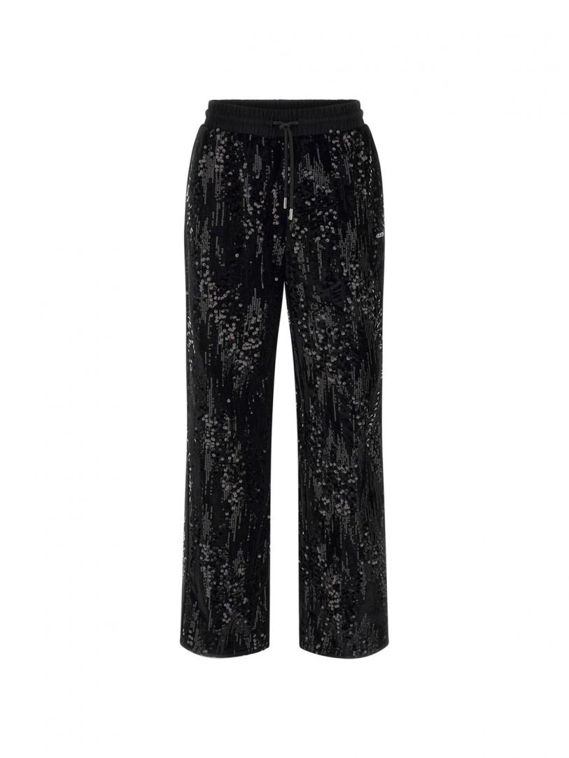 SEQUINS WIDE LEG PANTS Nero SEQUINS WIDE LEG PANTS Nero 1