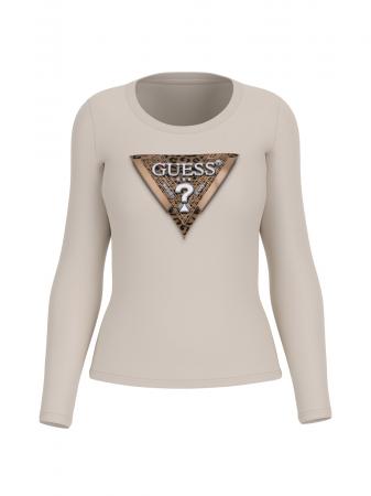 T Shirt Donna LS CN LEO TRIANGLE TEE Beige