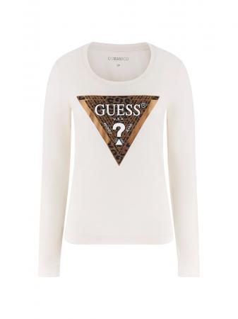 T Shirt Donna LS CN LEO TRIANGLE TEE Bianco 