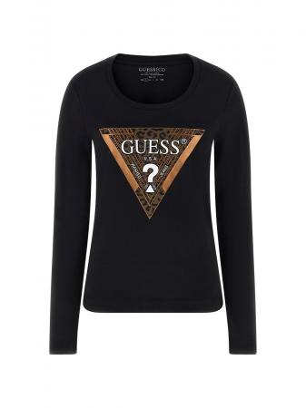 T Shirt Donna LS CN LEO TRIANGLE TEE Nero