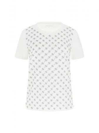 T Shirt Donna SS CN 4G ALLOVER TEE Bianco