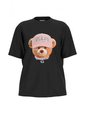 T Shirt Donna TEDDY BEAR HAT SS T-SHIRT Nero