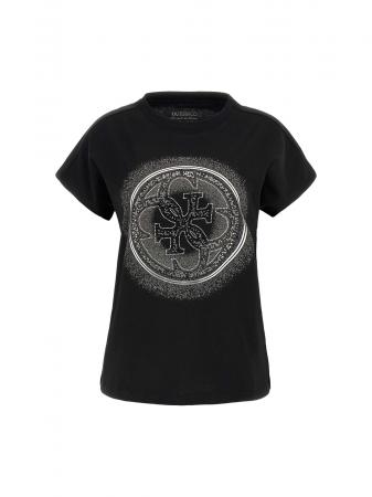 T Shirt Donna CN SS 4G SHADED HOTFIX Nero