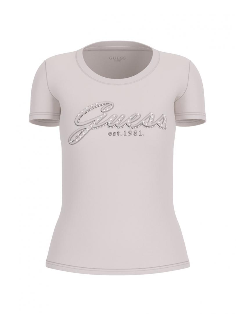 CN SS EMBRO SCRIPT LOGO TEE Beige Crema CN SS EMBRO SCRIPT LOGO TEE Beige Crema 1
