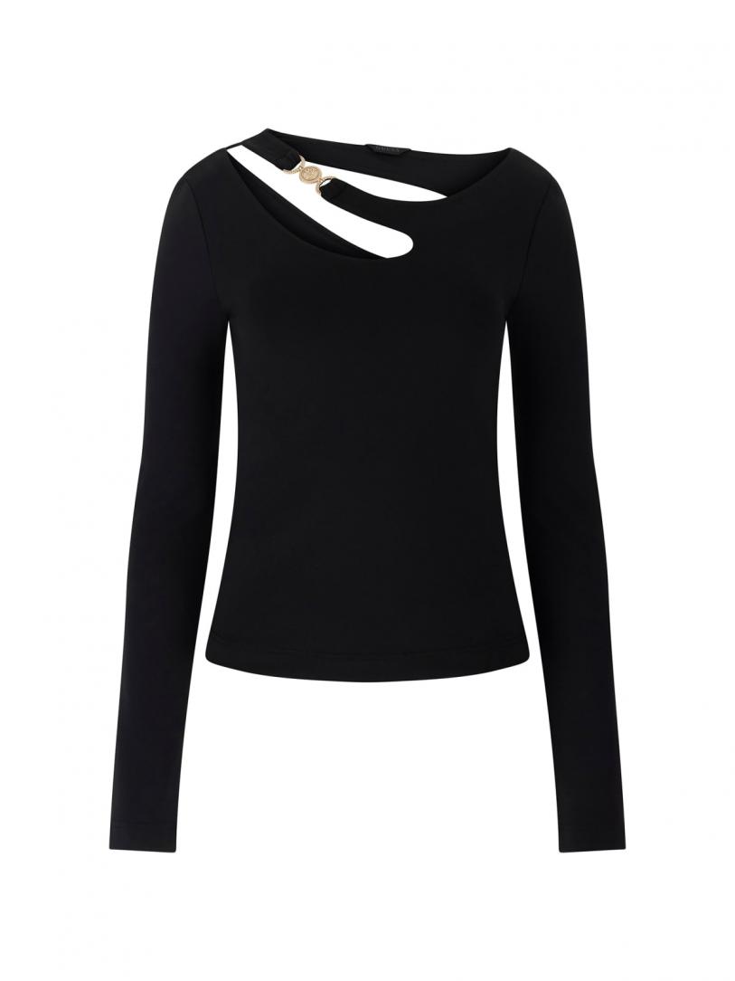 LS ELEANOR BUCKLE TOP Nero LS ELEANOR BUCKLE TOP Nero 1