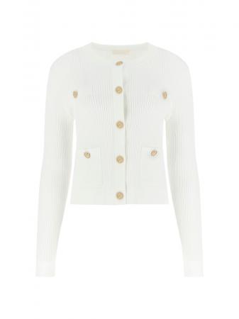 Cardigan Donna LS CN EMMIE CARDI SWTR Bianco