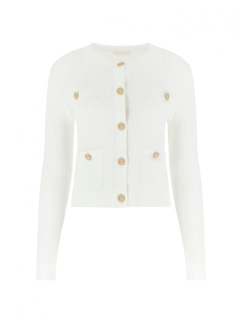 LS CN EMMIE CARDI SWTR Bianco LS CN EMMIE CARDI SWTR Bianco 1
