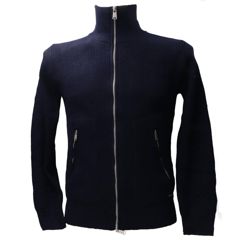 Gianni Lupo Maglioni GL35051-F25 INTRECCIATO COLLO ALTO Blu