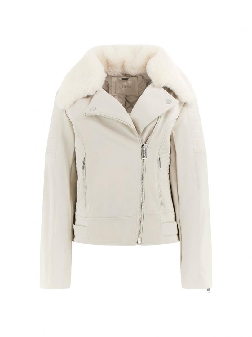DARCEY BIKER JACKET Beige DARCEY BIKER JACKET Beige