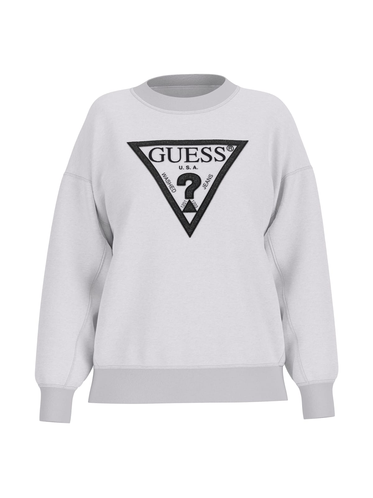 Guess Maglioni Maglioni LS TRIANGLE GLITTER SWEATSHIRT GRIGIO