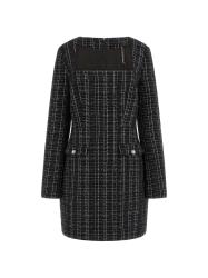 Guess Vestiti Vestiti LS SANDRA TWEED DRESS Nero