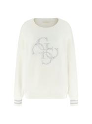 Guess Maglioni Maglioni LS CN SYLVIE LOGO SWTR Bianco