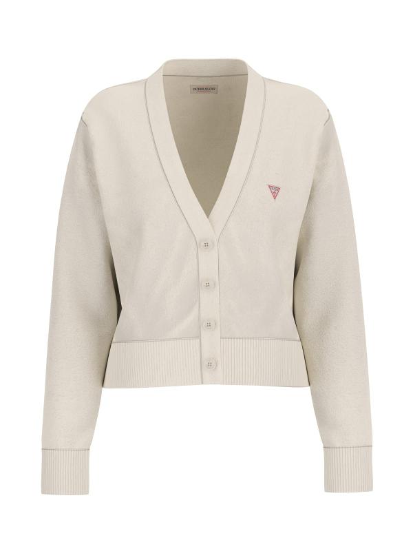 Guess Cardigan Cardigan GJ LS VN MINI TRIANGLE CARDI Bianco
