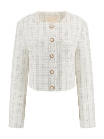 Giacca Donna SANDRA TWEED JACKET Bianco...