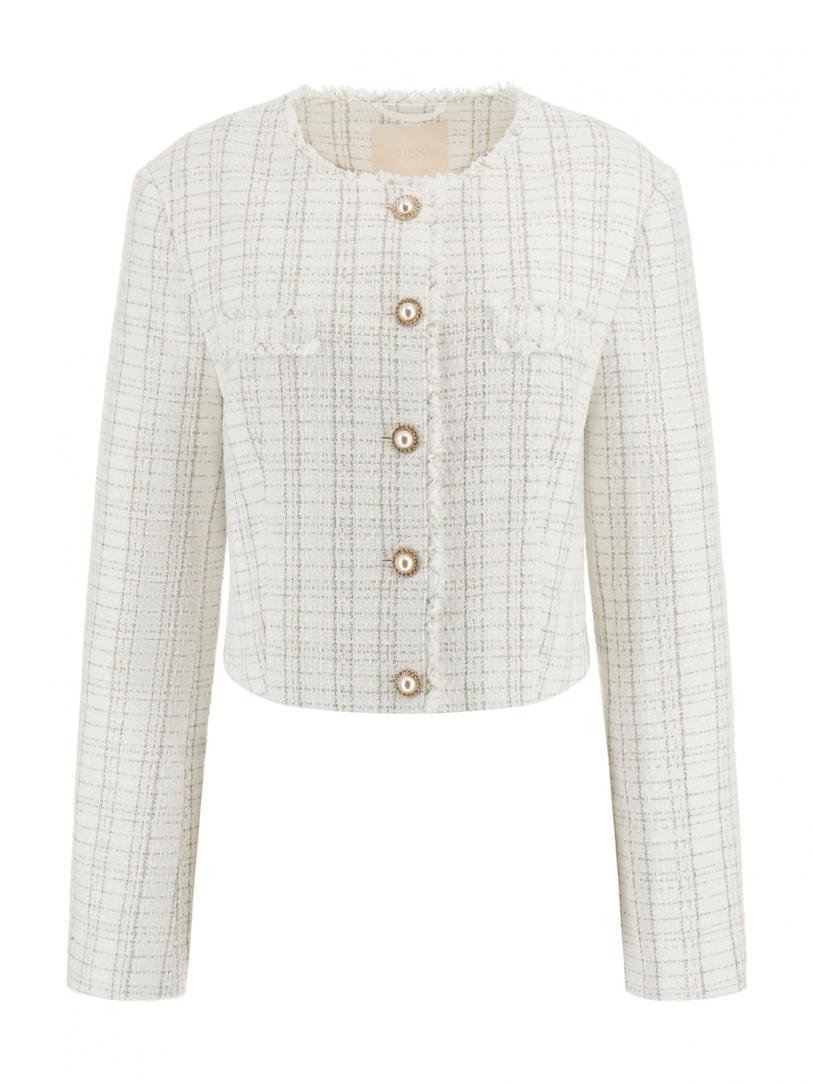 SANDRA TWEED JACKET Bianco Panna SANDRA TWEED JACKET Bianco Panna