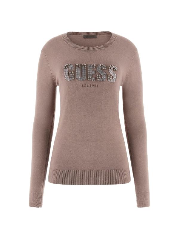 Guess Maglioni Maglioni LS CN REYNA LOGO SWTR Beige