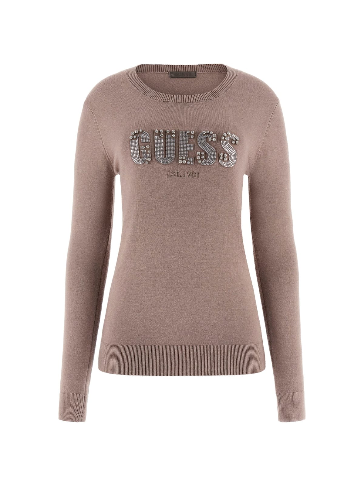 Guess Maglioni Maglioni LS CN REYNA LOGO SWTR Beige