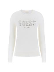Guess Maglioni Maglioni LS CN REYNA LOGO SWTR Bianco