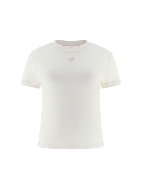 Guess Maglia Maglia SS ANITA MOCK NK TOP Bianco