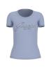 Guess T-shirt T-shirt CN SS EMBRO SCRIPT LOGO TEE Azzurro - Foto 1